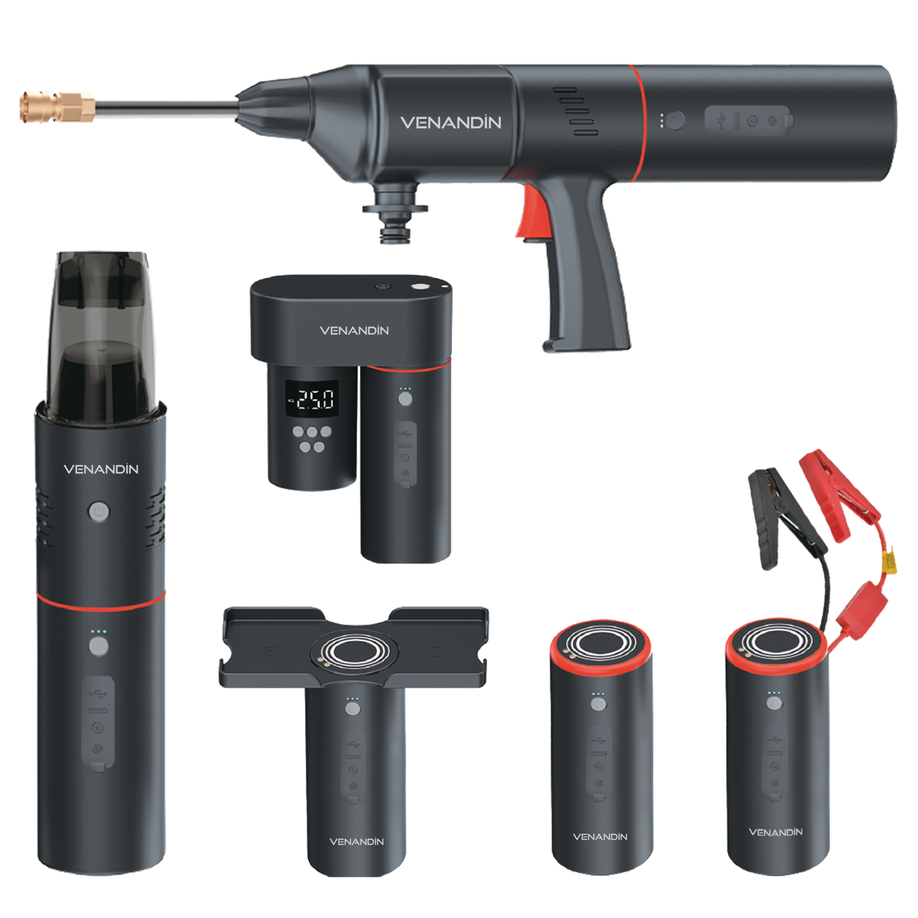 VENANDİN CRMS-001 CarMaster Profesyonel Araç Bakım ve Yardım Seti